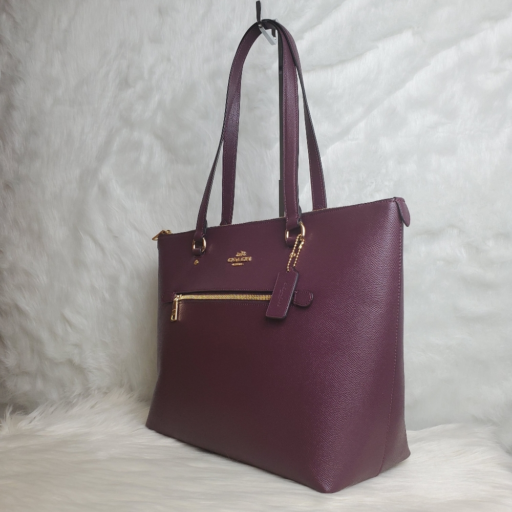 COACH CROSSGRAIN LEATHER GALLERY TOTE - Picture 3 of 6